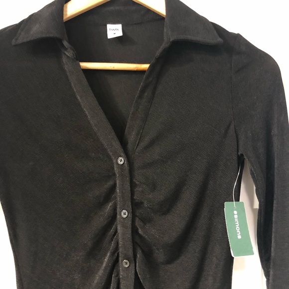 Simons Twik Black Ruched Dress BNWT - Picture 2 of 3